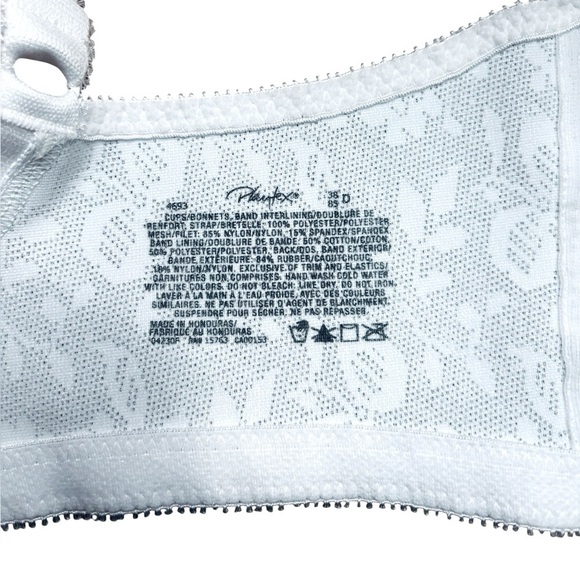 NWOT, Playtex, 18 Hour Ultimate Lift & Support Bra – Size 38D – White - Picture 7 of 9